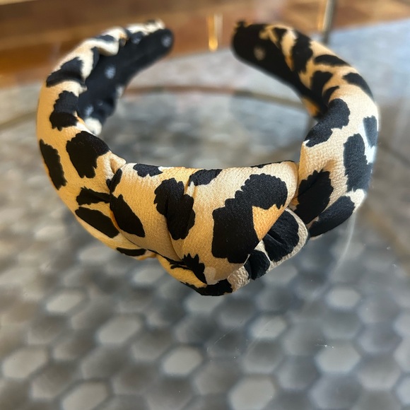 Lele Sadoughi Leopard Print Knot Headband - Picture 2 of 3
